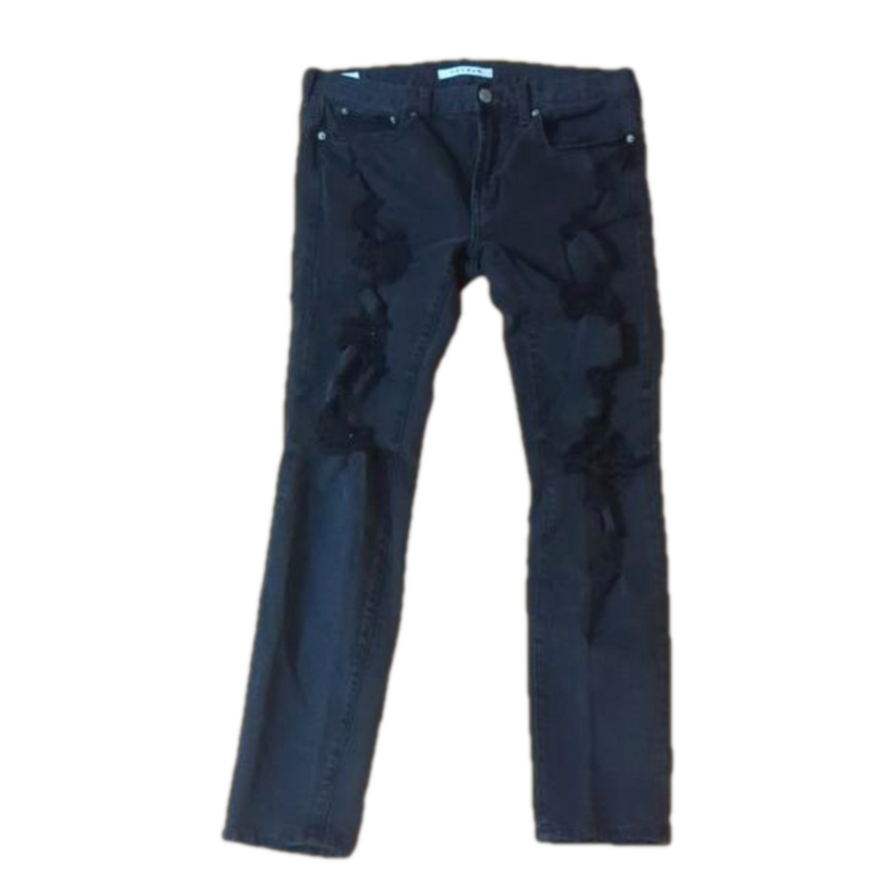 PacSun Mens Black Distressed Skinny Jeans 31x30